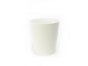 PORTAVASO IN CERAMICA BIANCO ORCHIDEA D.15,5 X H 14,4