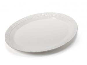 AV031 - PIATTO OVALE CM.47X37 AMALFI SCACCHI